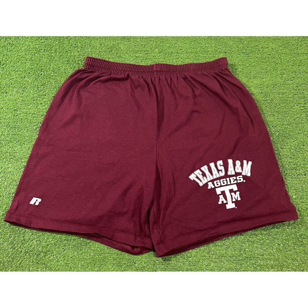 Vintage Texas A&M Gym Shorts XL 90s Aggie Running Shorts Training Maroon MINT